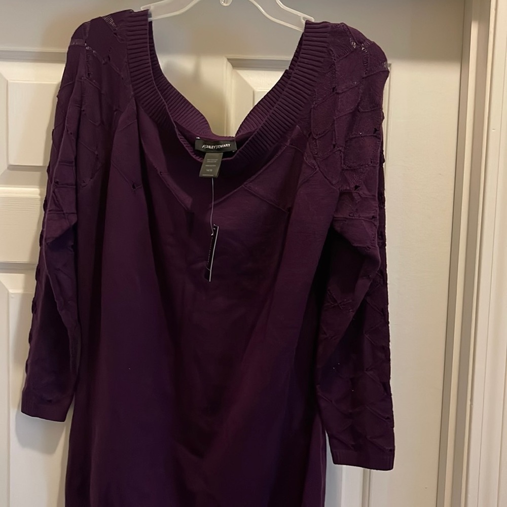 Ashely Stewart . Size 14/16. burgundy color shirt